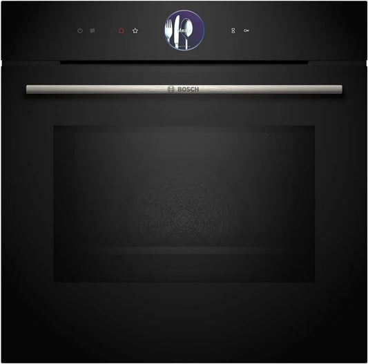 Bosch Serie 8 HMG7361B1 Microondas, 67 L, 800 W, encastrado, microondas, preto, Bosch HMG7361B1 Serie 8 Einbau-Backofen mit Mikrowellenfunktion