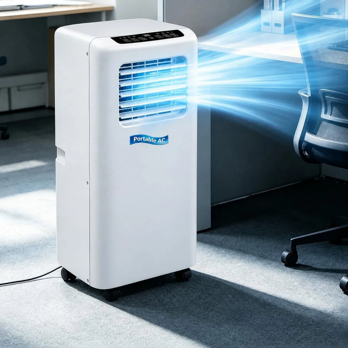 xUFWANYE Ar condicionado 5000/7000BTU 5000BTU, Timer, Peças Até 20 m2, Temporizador 24h, 5000/7000BTU Ar condicionado móvel, comando à distância, Desumidificador