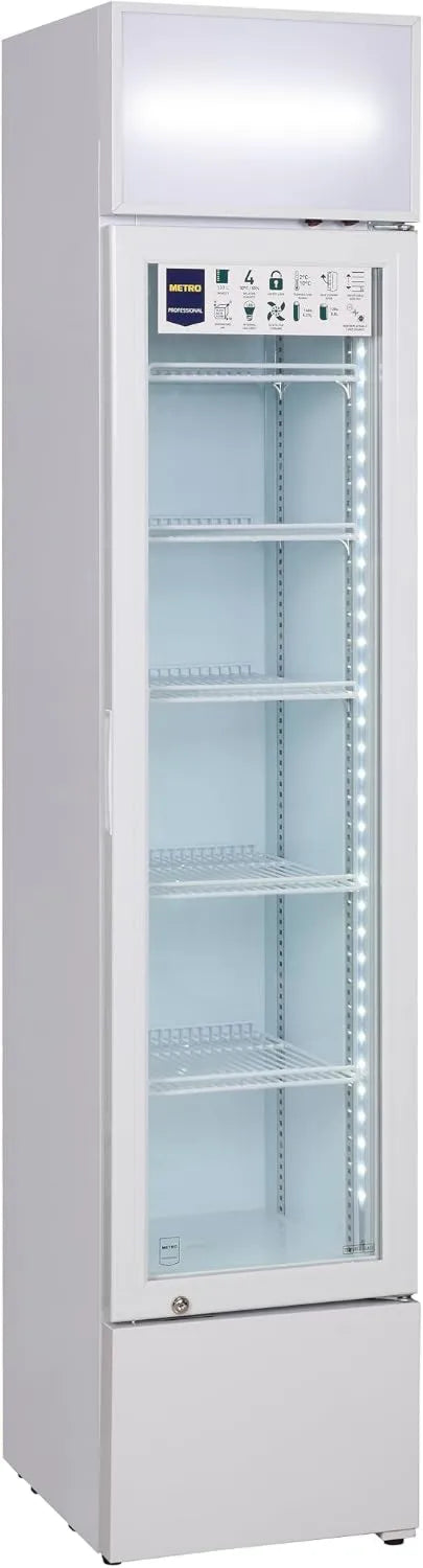 METRO Professional Modelo GSC2133B, METRO bebida profissional Vitrine Slim GSC2133B, 133 L, 200 W, Refrigeração estática, com bloqueio, branco