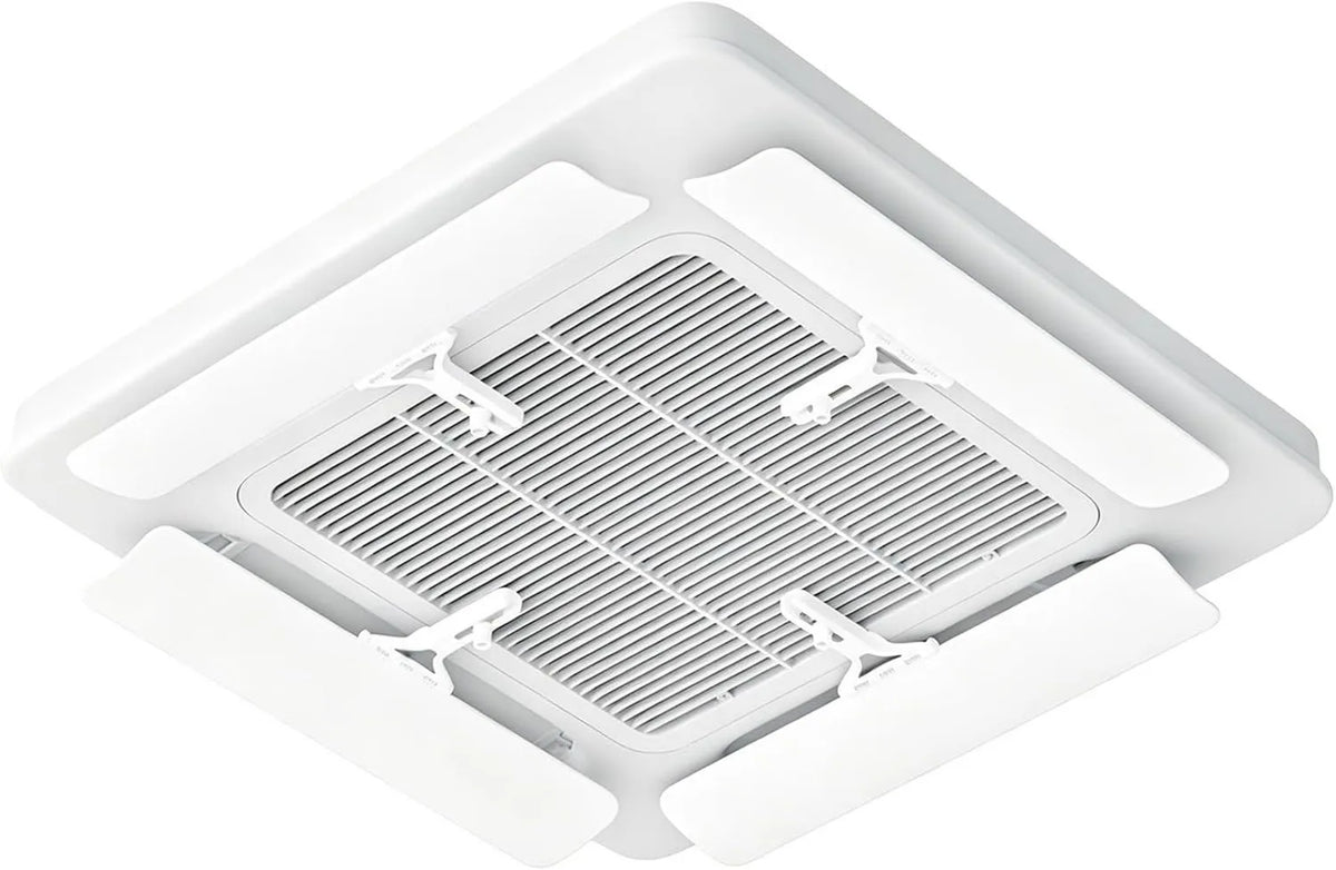 YUE JJxN Produto 56×11cm, Conjunto de teto de defletor de ar condicionado de 4, 60° Defletor ajustável com selo absorvente para 4 Cassette Way