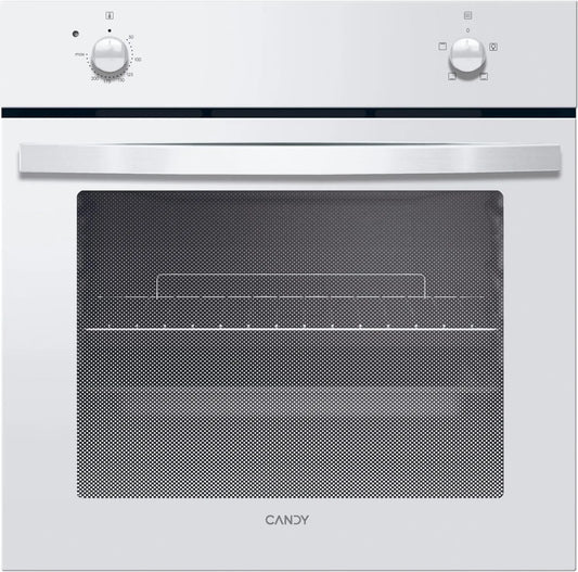 CANDY B100 Forno elétrico, 59, 5 x 59, 5 x 56, 8 cm, 70 L, 4 programas, classe energética A, encastrado, temporizador, grelha, aço inoxidável