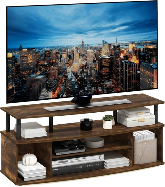 Smart TV, TV, decoração da sala, preto, prateleira de armazenamento aberto e bar de som, x 49, x 119, 40, Furinno Jaya Grand Centre de