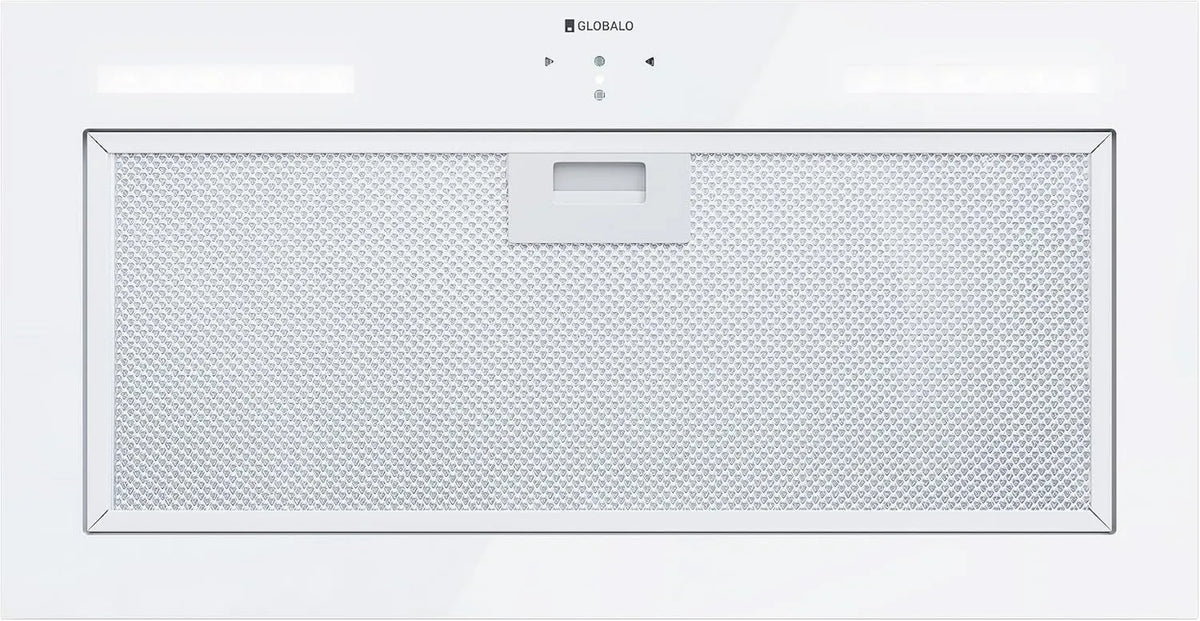 GLOBALO exaustor, capa de cozinha, recesso, branco, armário de cozinha, série em aço pintado, Pimotion 60, 1 Branco
