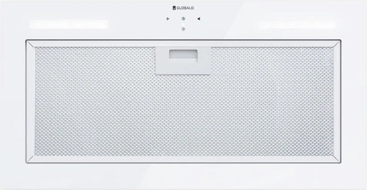 GLOBALO exaustor, capa de cozinha, recesso, branco, armário de cozinha, série em aço pintado, Pimotion 60, 1 Branco