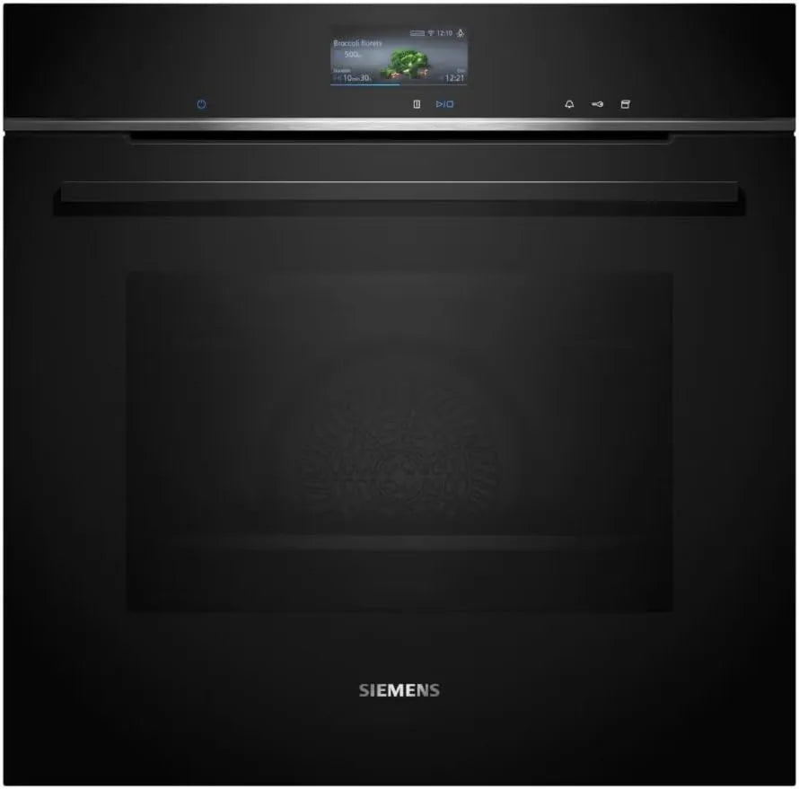 SIEMENS iQ700 HS736G3B1 Forno elétrico, 60 cm, 71 L, encastrado, toque, travando, vapor, Home Connect, preto, TFT Touchdisplay, 21 Heizarten