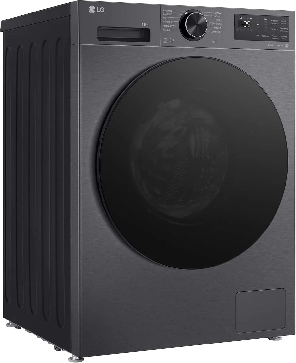 LG F4Wx701YB Máquina de lavar roupa, 11 kg, classe energética E, preto, 1400 tr, min, TurboWash 360, Vapor, Lavagem de IA, LG F4Wx701YB Máquina de lavar roupa, com Lavagem de IA