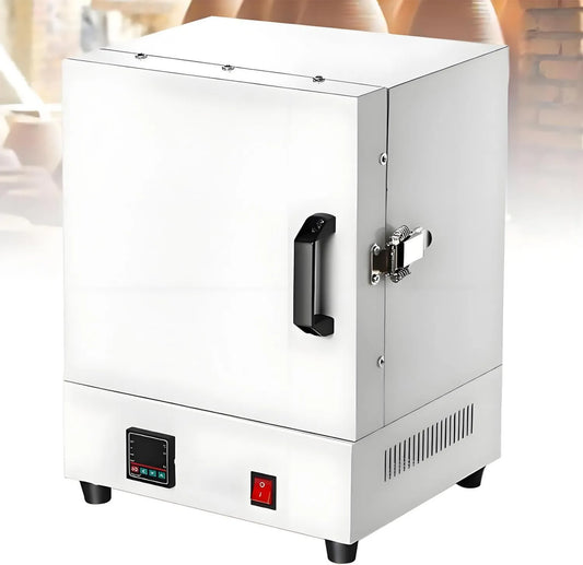 AiODiO Forno elétrico, 2000 W, ferro fundido, 2 zonas de temperatura, temperatura máxima de 1150 °C, 2102 °F, projetos de esmalte de cerâmica e DIY