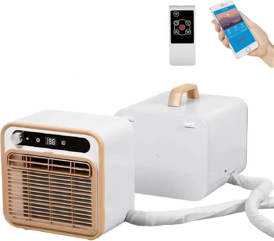xGHDPBM Ar condicionado 12h, 130 m3/h, toque, temporizador, Wi-Fi, silencioso, camping, tubulação de 1m, comando à distância, Refrigeração ar condicionado, para tenda