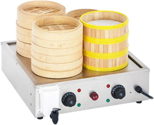 WOTZOV Produto Quatro buracos, máquina de cozinhar Vapor comercial para alimentos, máquina de pão pequeno elétrico, fornos a vapor para pão e alimentos