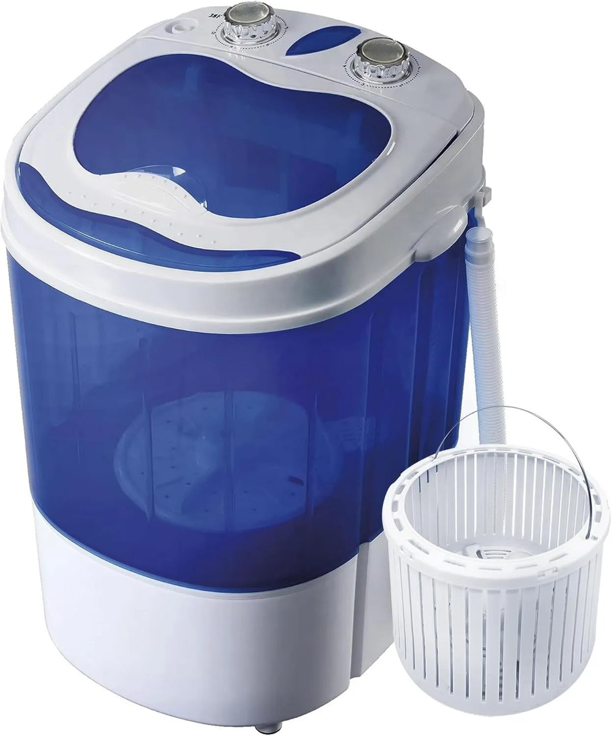briebe Máquina de lavar roupa WM1111, 3 kg, portátil, camping, branco, capacidade de Linge 3 kg, viagem ideal, Lavadeira pequena, Baixo consumo de água e energia