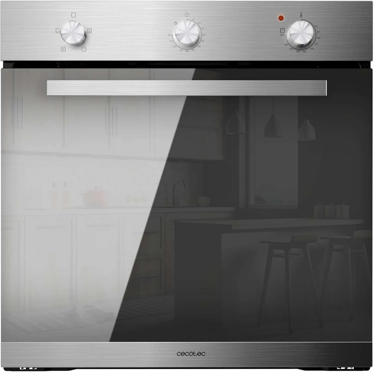 Cecotec Bolero Hexa C136000 Forno elétrico, 77 L, 2800 W, 4 programas, classe E, encastrado, temporizador, Ventilador de arrefecimento, Steam Assist
