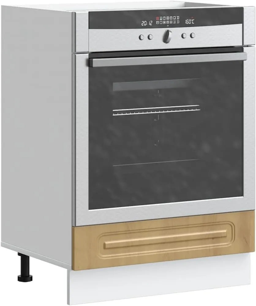 Holepyr Microondas, Kalmar Craftsman Gabinete de cozinha de carvalho artesanal com espaço de armazenamento e pés ajustáveis para forno e microondas Compact Durable