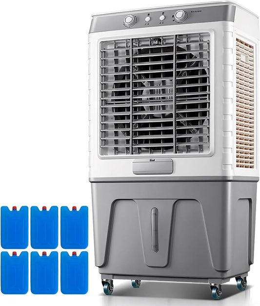 CRUSIO Ar condicionado, 60 L, portátil, industrial, tanque grande, Tamanho: 62x40, tanque de água 60L, ventilador frigorífico com roda