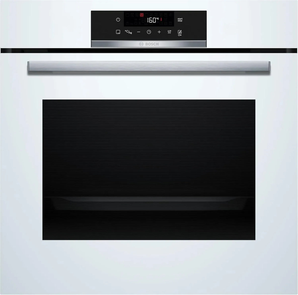 Bosch HBA572BW3F Forno elétrico, classe energética D, encastrado, toque, efeito 3D, branco, 4 Série, HotAir 3D, Pyrólise, AirFry Lèchefrite