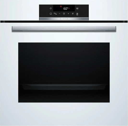 Bosch HBA572BW3F Forno elétrico, classe energética D, encastrado, toque, efeito 3D, branco, 4 Série, HotAir 3D, Pyrólise, AirFry Lèchefrite