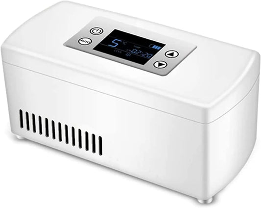 YxJPP Portátil frigorífico médico, 2 a 8 °C, transporte de insulina e medicamentos, organização médica frigorífico, refrigeração habitação para
