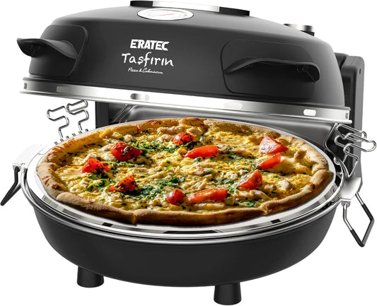 ERATEC MP-27 forno elétrico de pizza, compacto, 2 zonas de temperatura, Sobremesas e Mais Ainda com pedras de cozinha, forno ERETEC Mini Pizza elétrica
