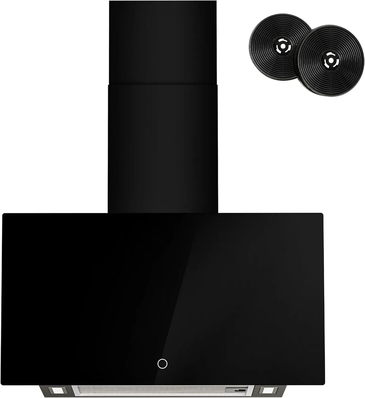 exaustor, 60cm, 400m3/h, classe energética A, capa de cozinha, FIREGAS, evacuação e reciclagem, 3 velocidades, instalação de parede, 400m3
